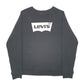 Womens Black Levis Spellout Raglan Crewneck Jumper