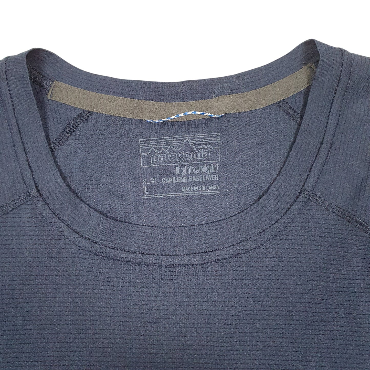 Mens Navy Patagonia Capilene Base Layer Active Lightweight Outdoors Short Sleeve T Shirt