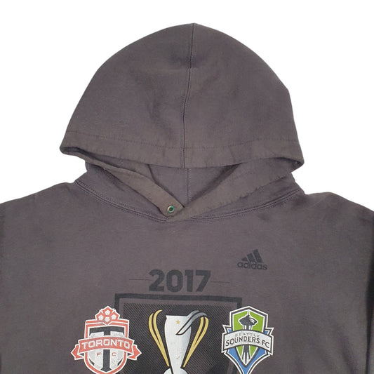 Mens Grey Adidas 2017 MLS Cup Hoodie Jumper