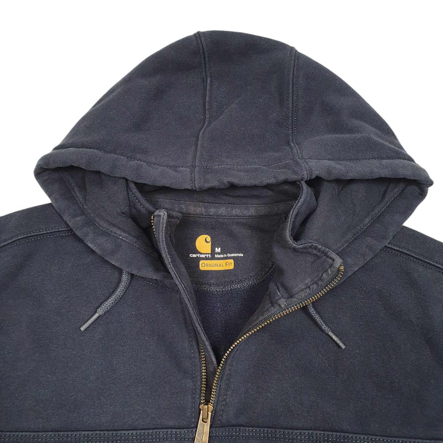 Mens Navy Carhartt Workwear Hoodie Quarter Zip Jumper
