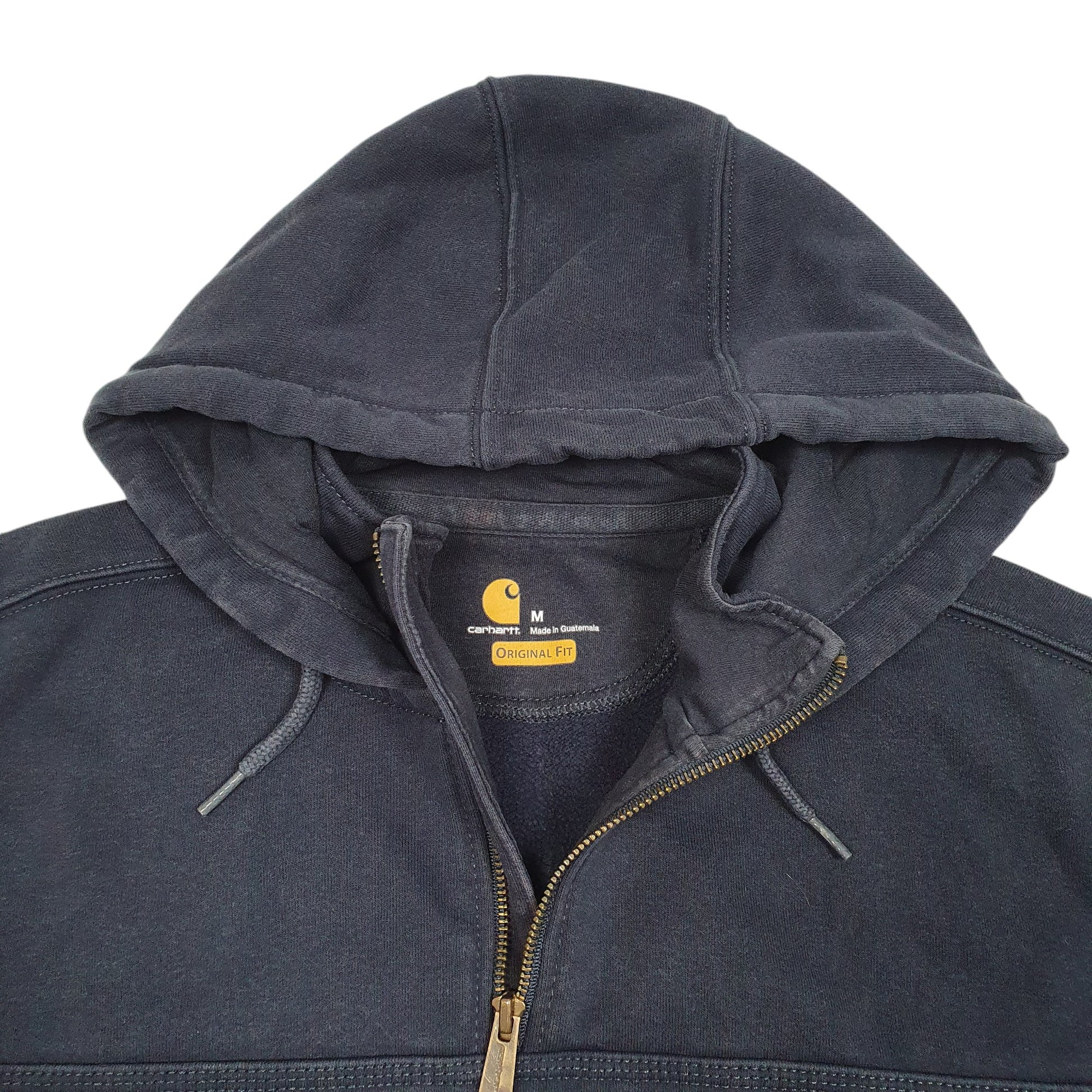 Mens Navy Carhartt Workwear Hoodie Quarter Zip Jumper