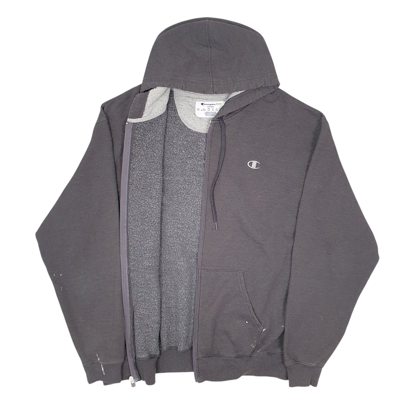 Mens Grey Champion  Full Zip Jumper