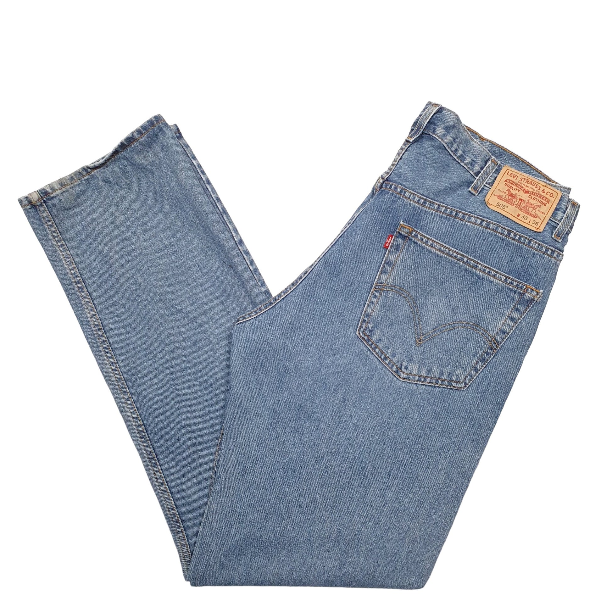 Mens Blue Levis  505 JeansW38 L36