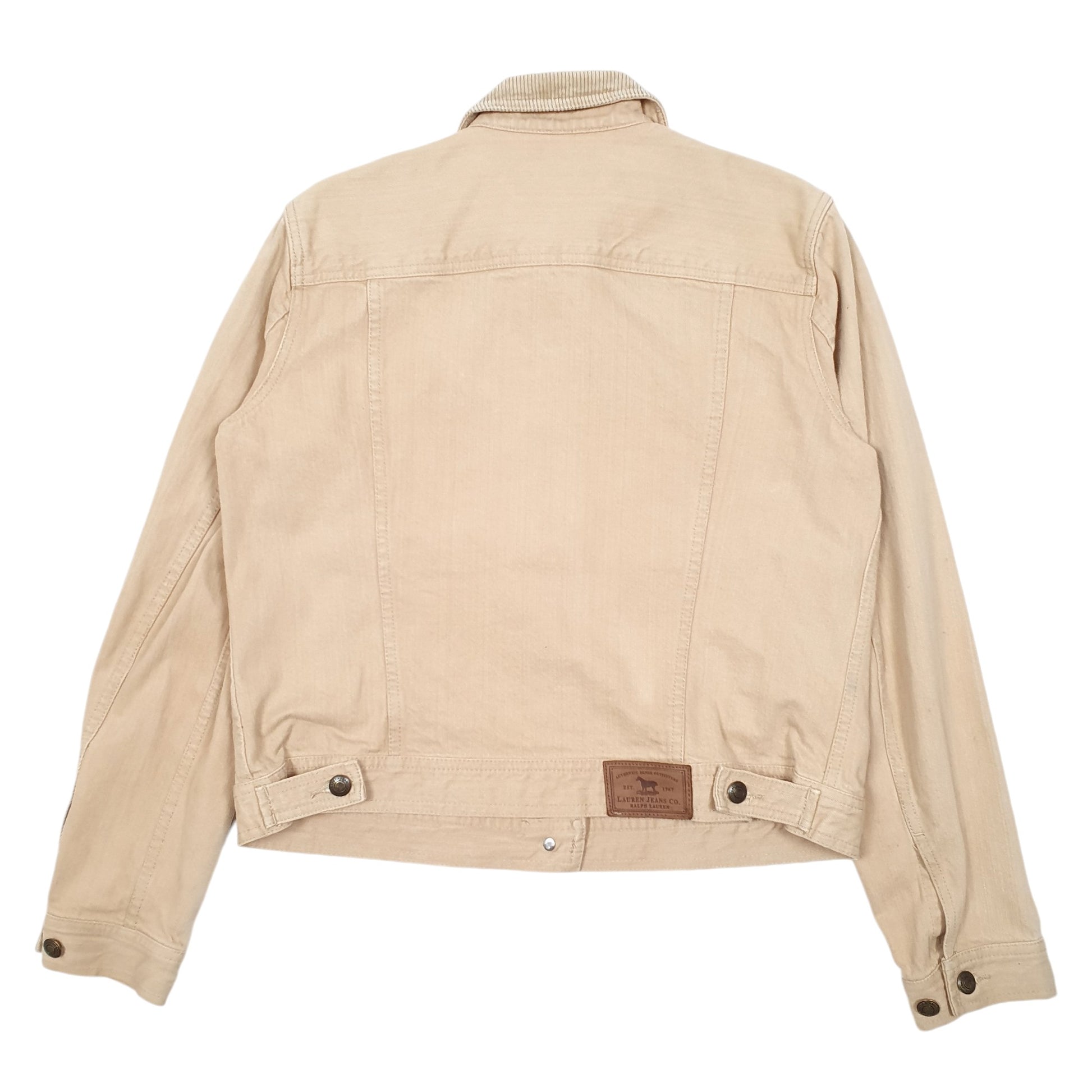 Womens Beige Lauren Ralph Lauren Type 3 Trucker V Neck Coat