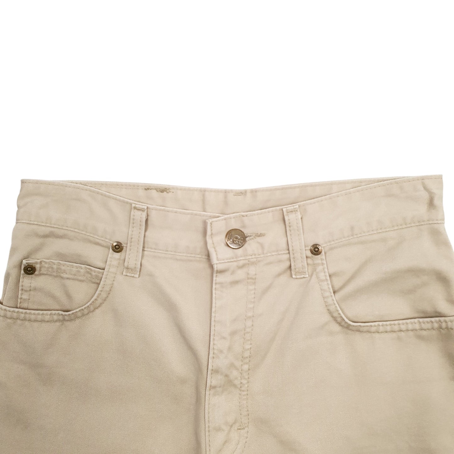 Mens Beige Lee  Chino Trousers