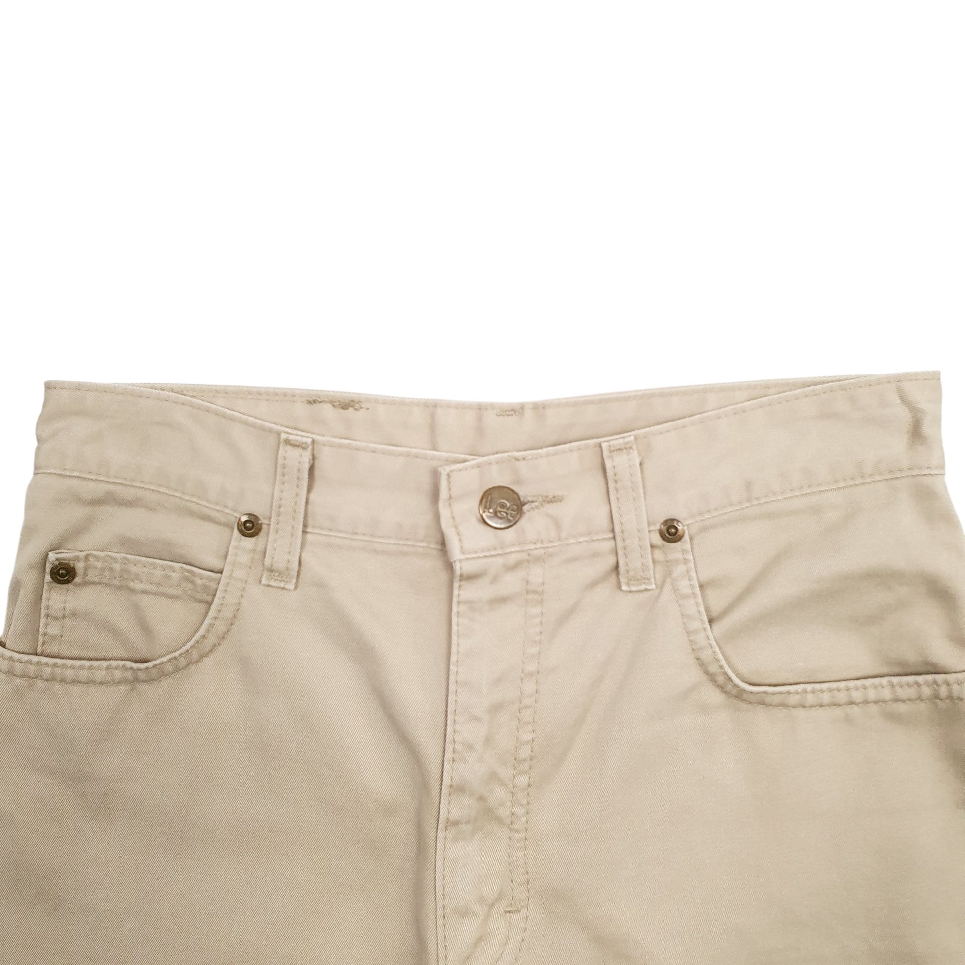 Mens Beige Lee  Chino Trousers