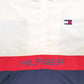 Mens White Tommy Hilfiger Spellout Full Zip Coat