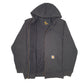 Mens Black Carhartt Workwear Hoodie Full Zip Jumper