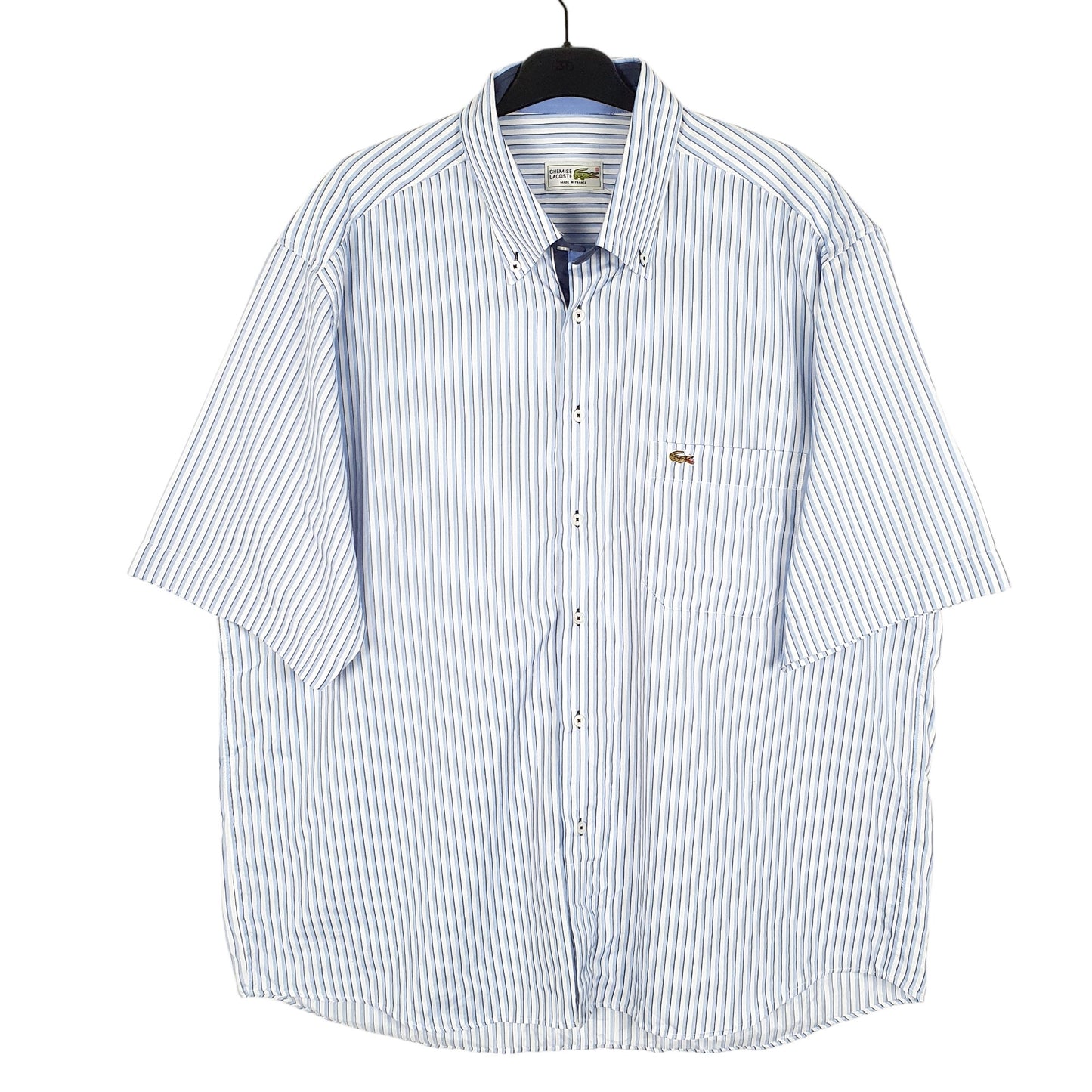 Mens Blue Lacoste  Short Sleeve Shirt