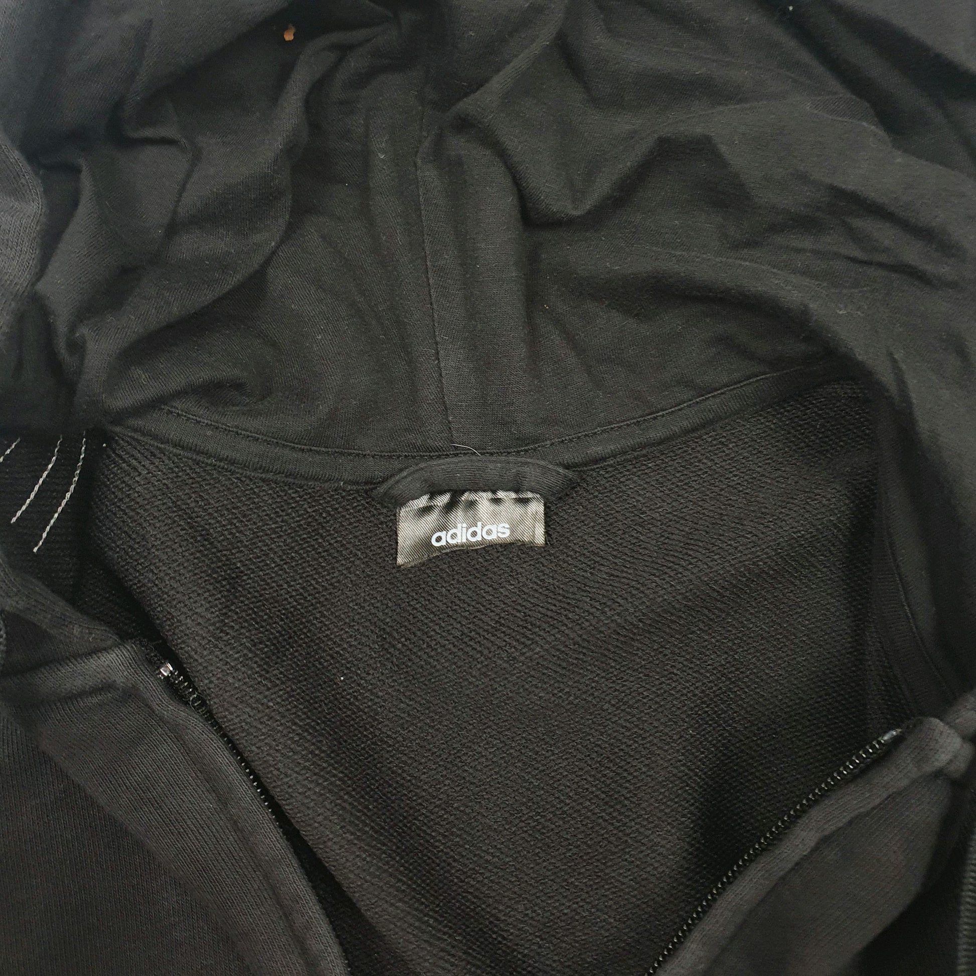 Mens Black Adidas  Full Zip Jumper