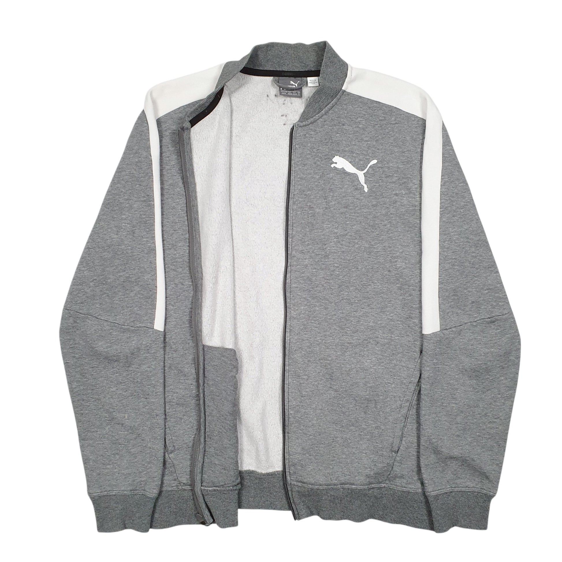 Mens Grey Puma  Full Zip Jumper