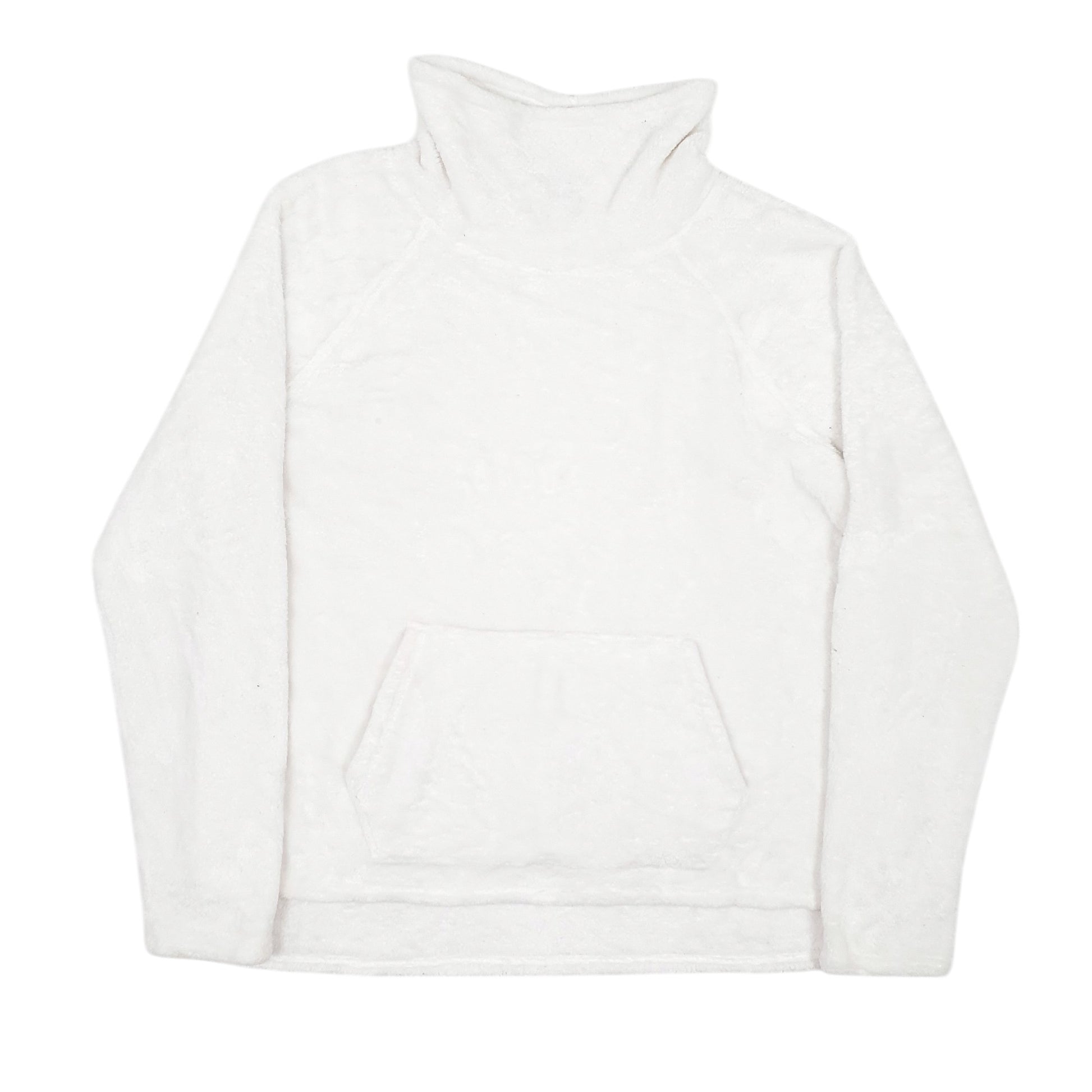 Womens White Champion Pullover Turtle Neck Jumper