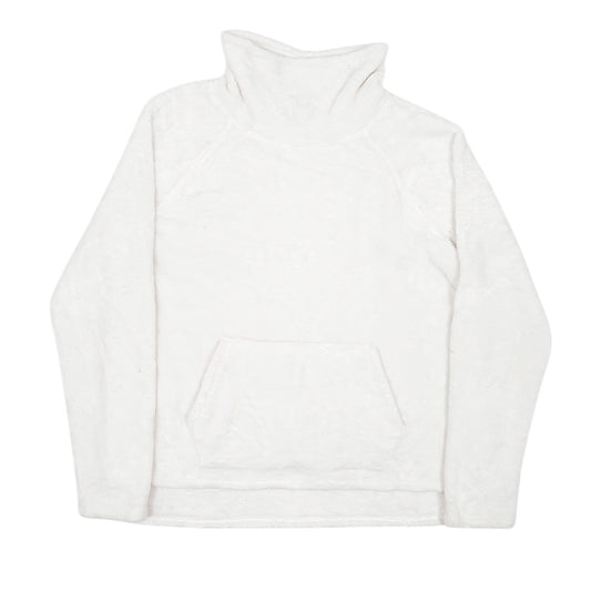 Womens White Champion Pullover Turtle Neck Jumper