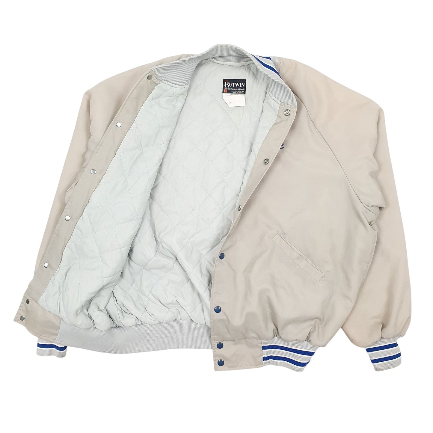 Mens Grey Butwin Made In USA Grand Blanc Cement Products  Coat