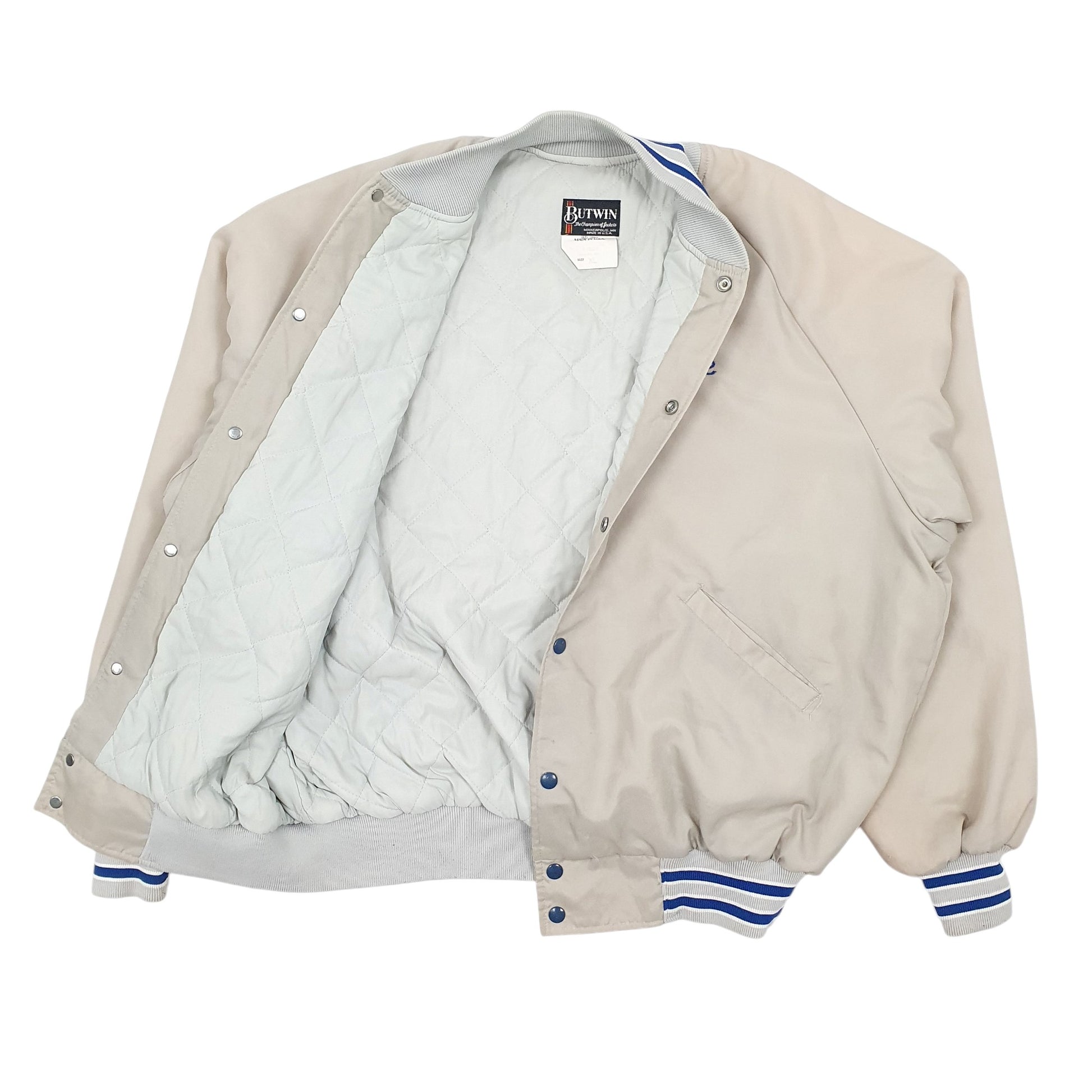 Mens Grey Butwin Made In USA Grand Blanc Cement Products  Coat