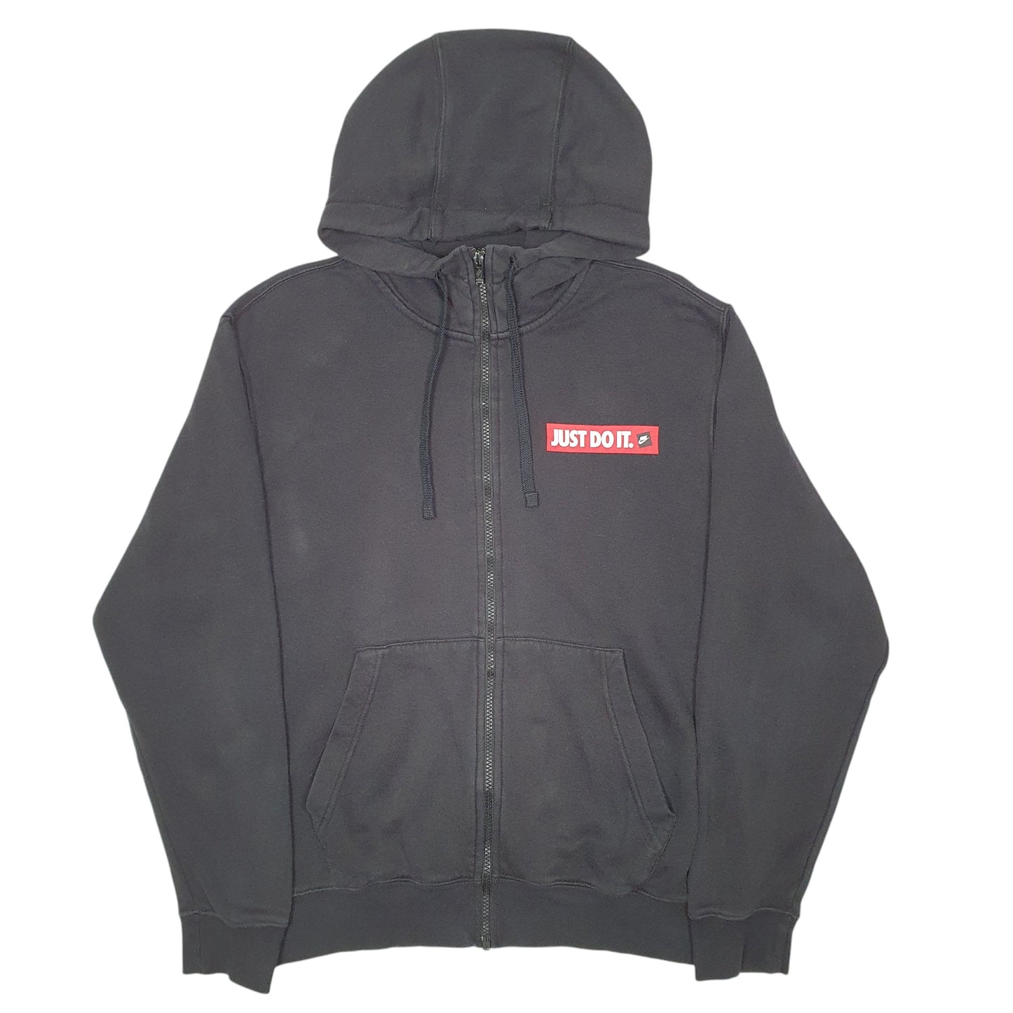 Mens Black Nike Hoodie Just Do It Full Zip Jumper