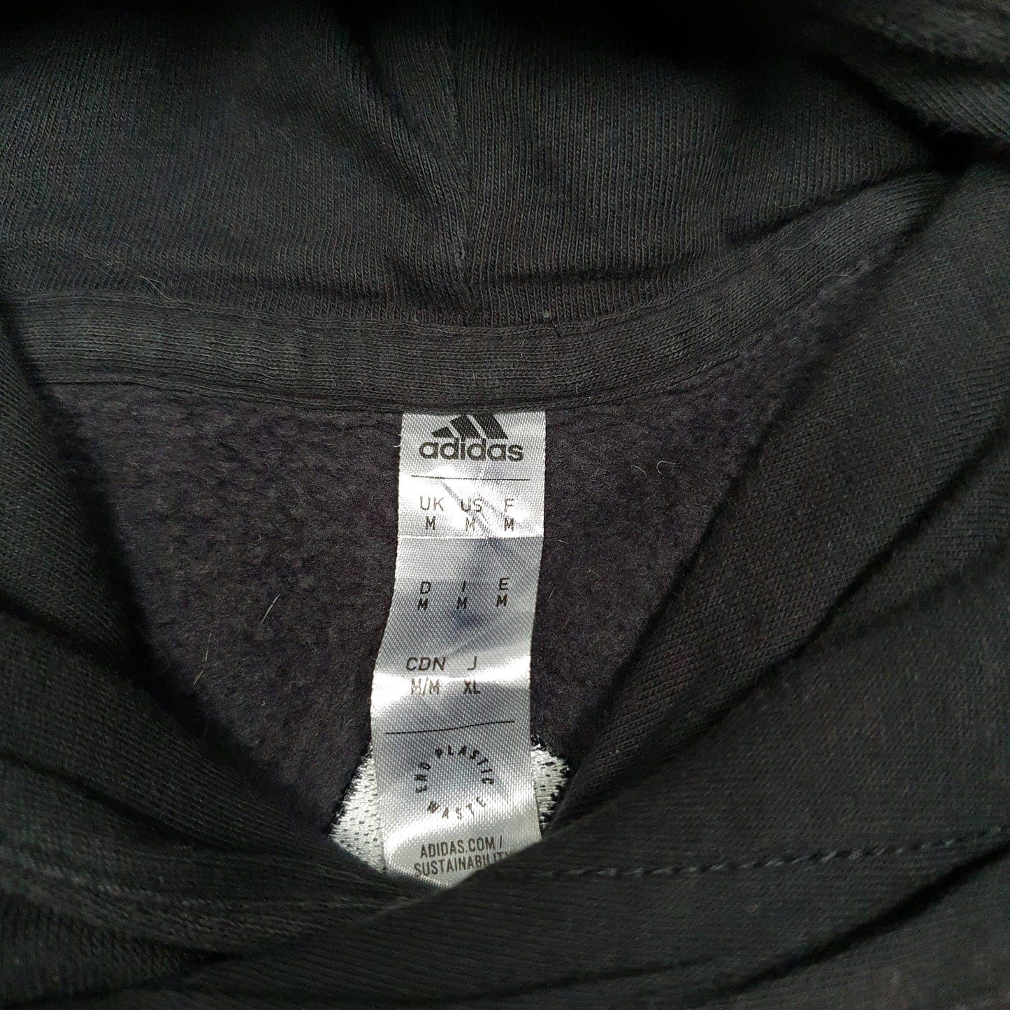 Mens Black Adidas Spellout Hoodie Jumper