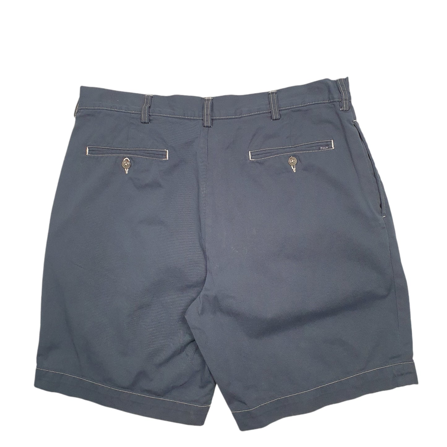 Mens Blue Ralph Lauren Pleated Carpenter Shorts