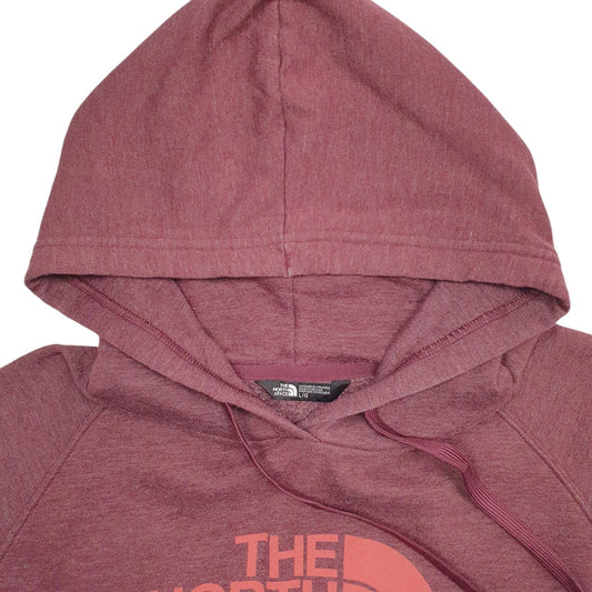 Mens Burgundy The North Face Spellout Hoodie Jumper