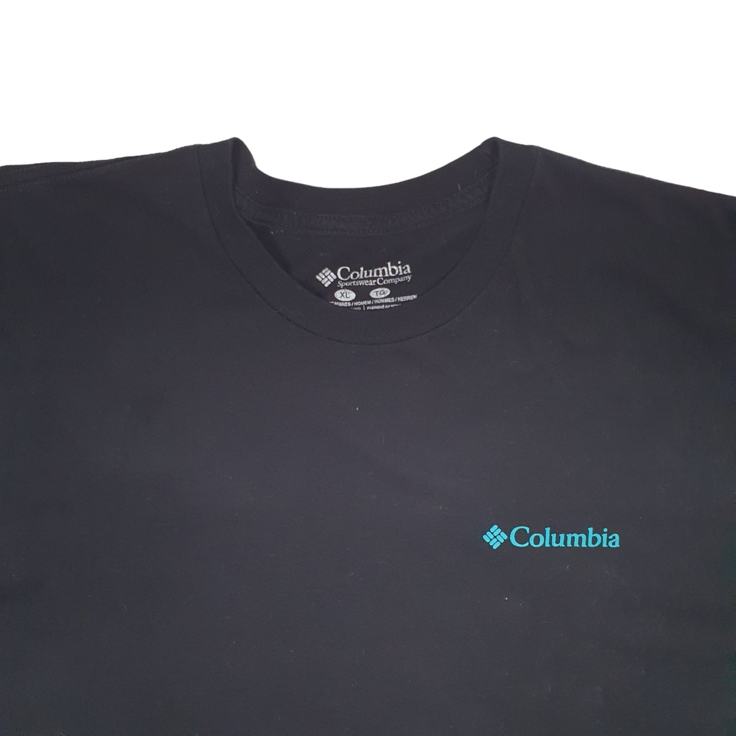 Mens Black Columbia Sportswear  Short Sleeve T Shirt