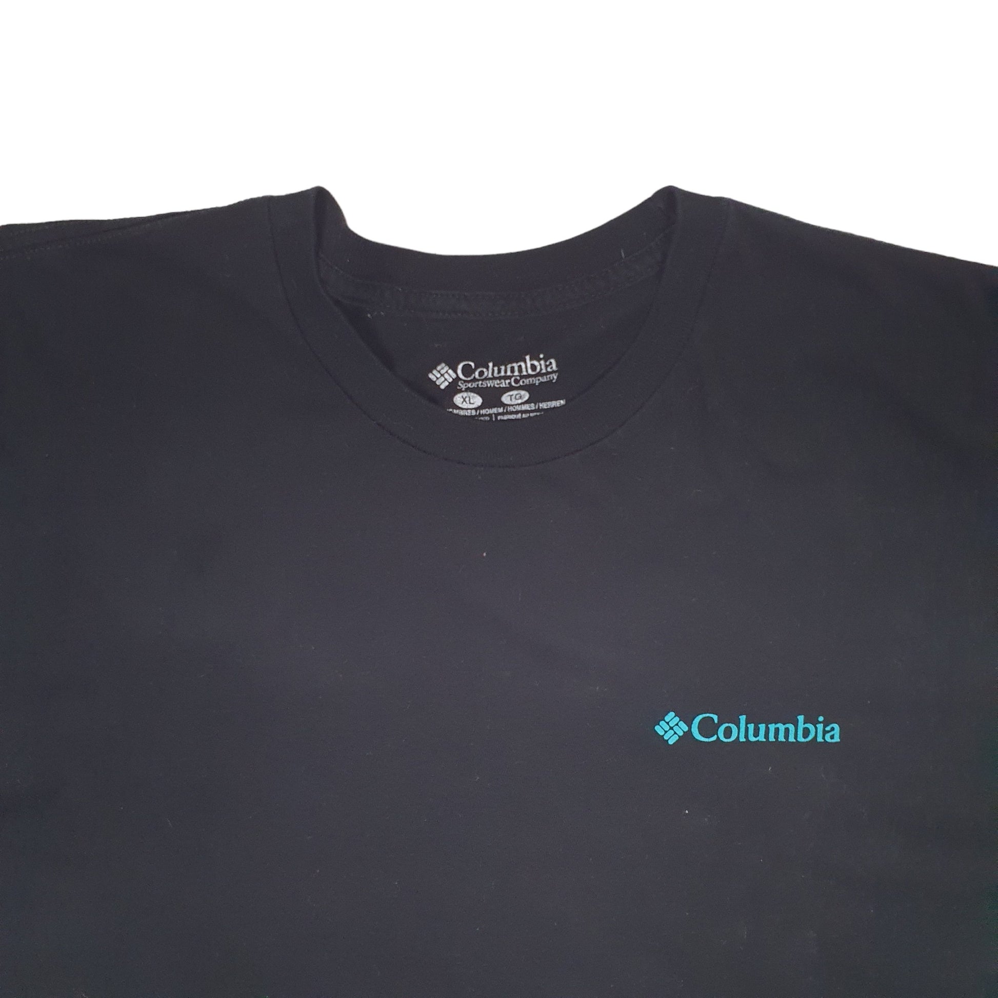 Mens Black Columbia Sportswear  Short Sleeve T Shirt