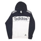 Mens White Adidas Spellout Hoodie Jumper
