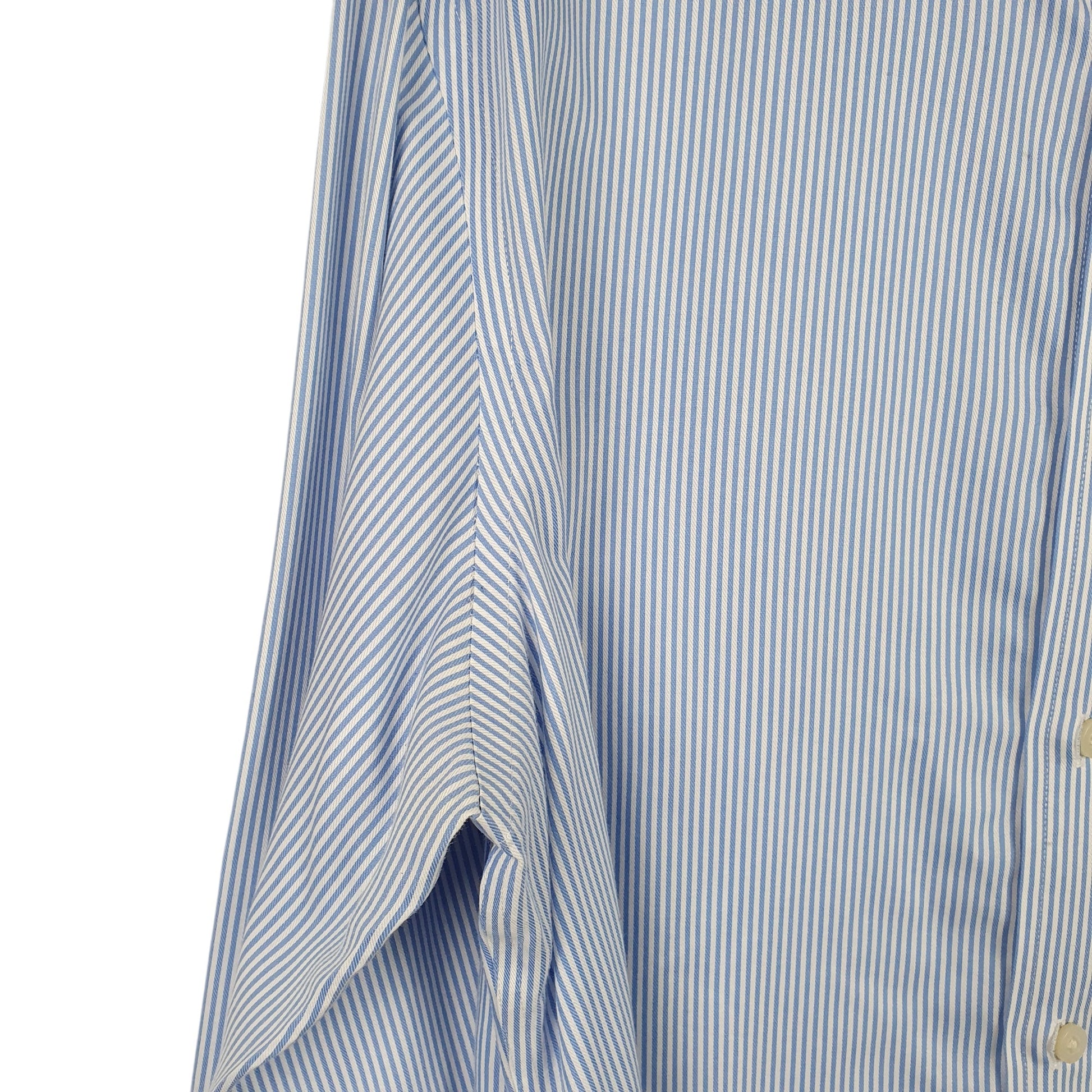 Mens Blue Moss Tailored London Long Sleeve Shirt