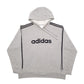 Mens Grey Adidas Spellout Hoodie Jumper