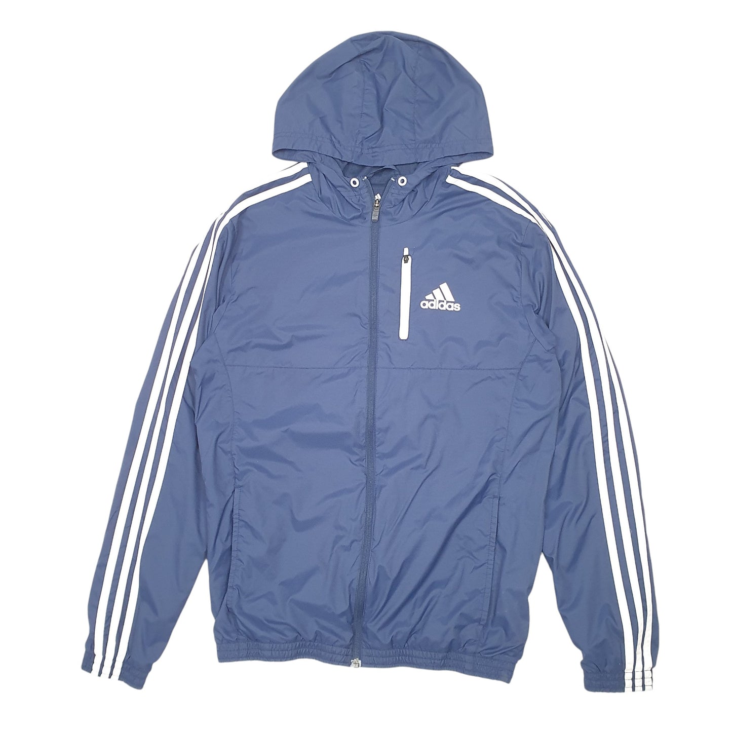 Mens Navy Adidas Hooded  Coat