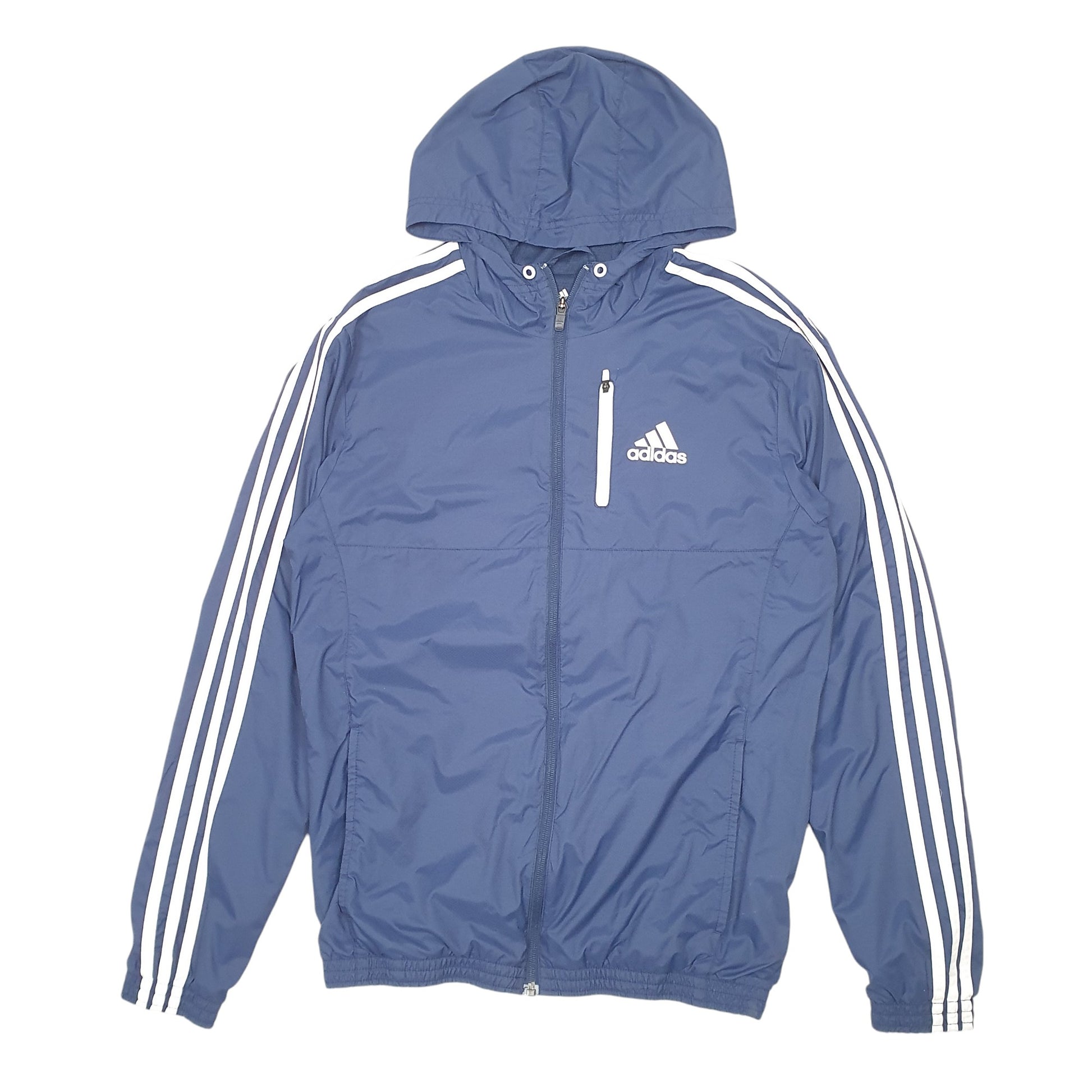 Mens Navy Adidas Hooded  Coat