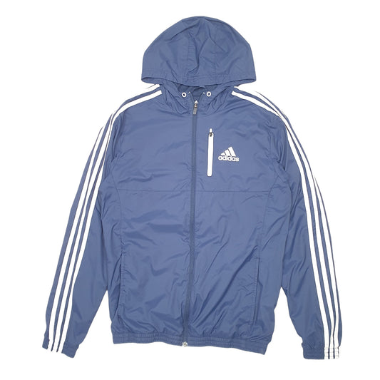 Mens Navy Adidas Hooded  Coat