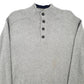 Mens Grey Nautica Knitwear Button Up Quarter Zip Jumper