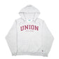 Mens Grey Champion Union College USA Spellout Hoodie Jumper