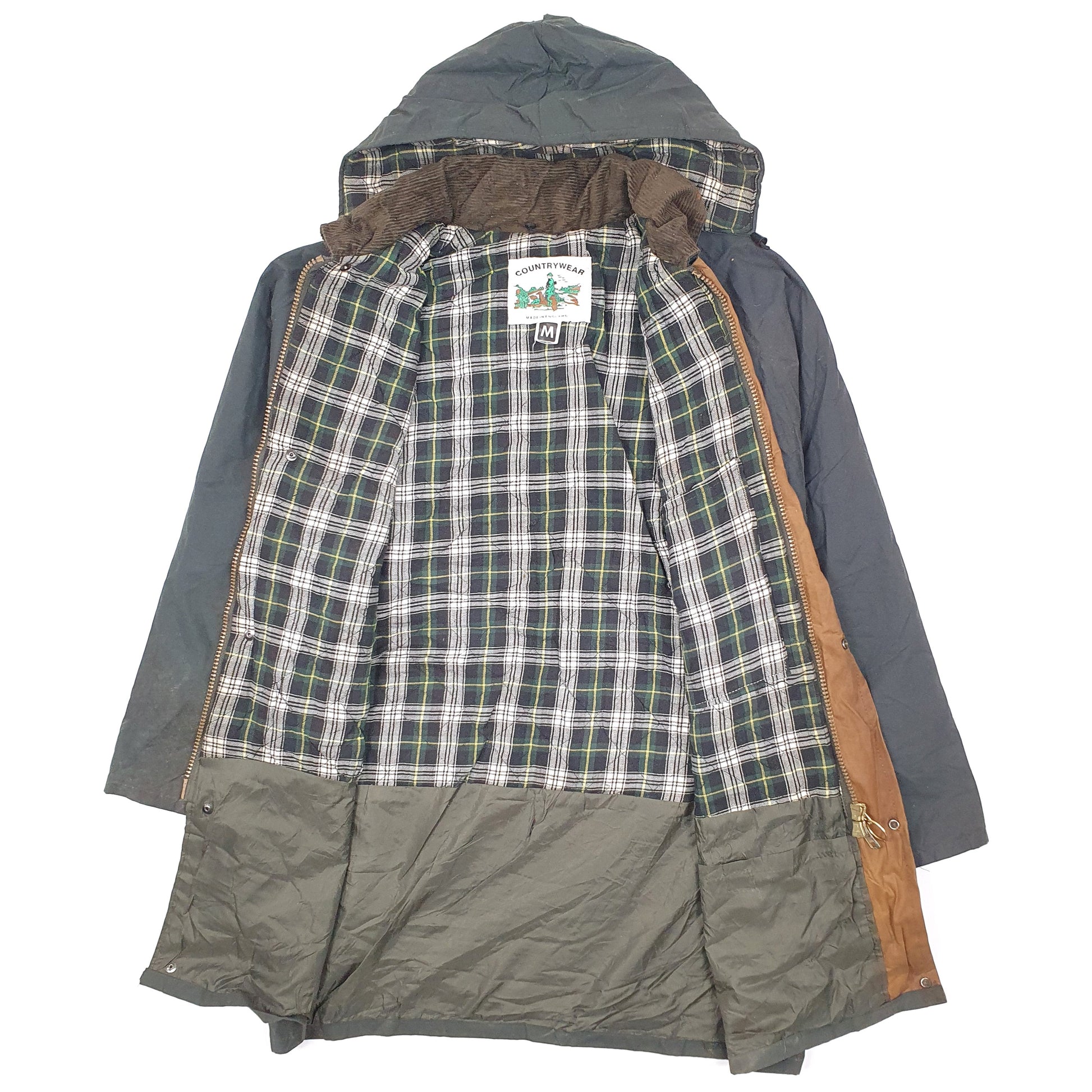 Mens Green Country Wear Hooded  Coat