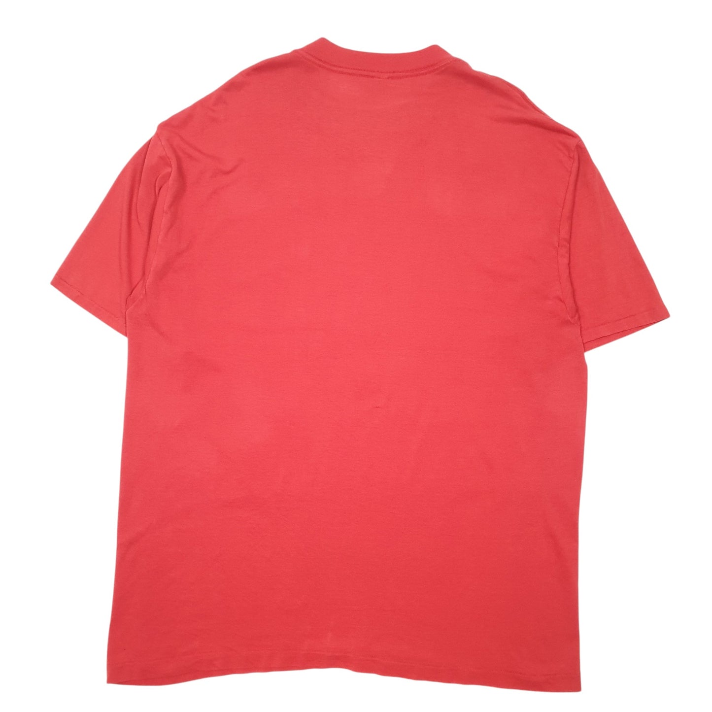 Mens Red Lexington Single Stitch Vintage 80s Made In USA Fun Short Sleeve T Shirt