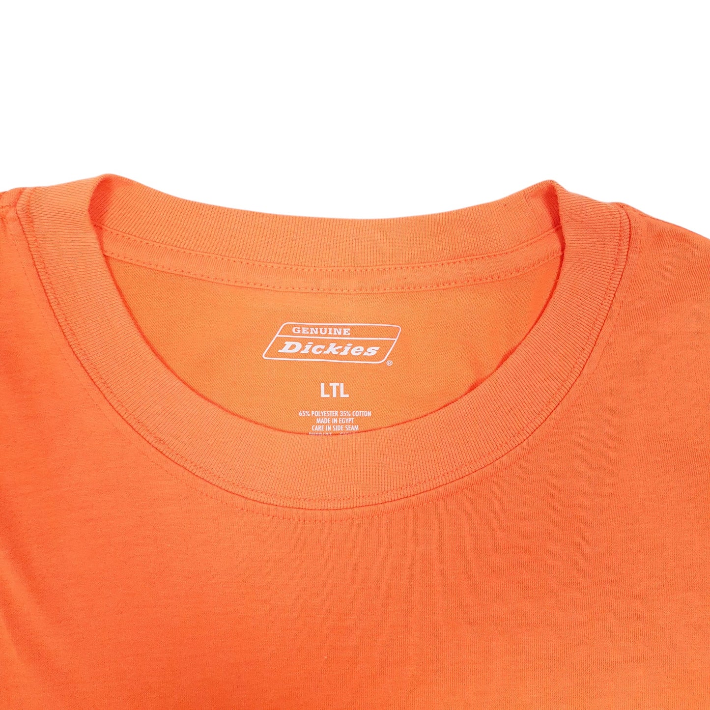Mens Orange Dickies Pocket Workwear High Vis Long Sleeve T Shirt