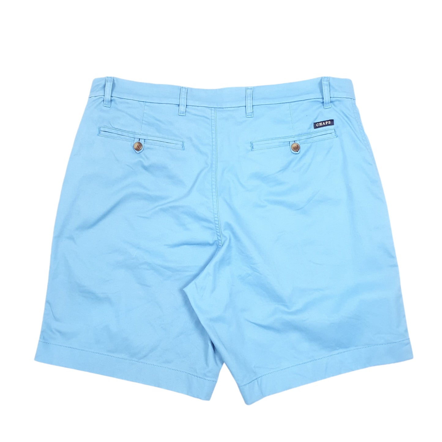 Mens Blue Chaps Stretch Chino Shorts