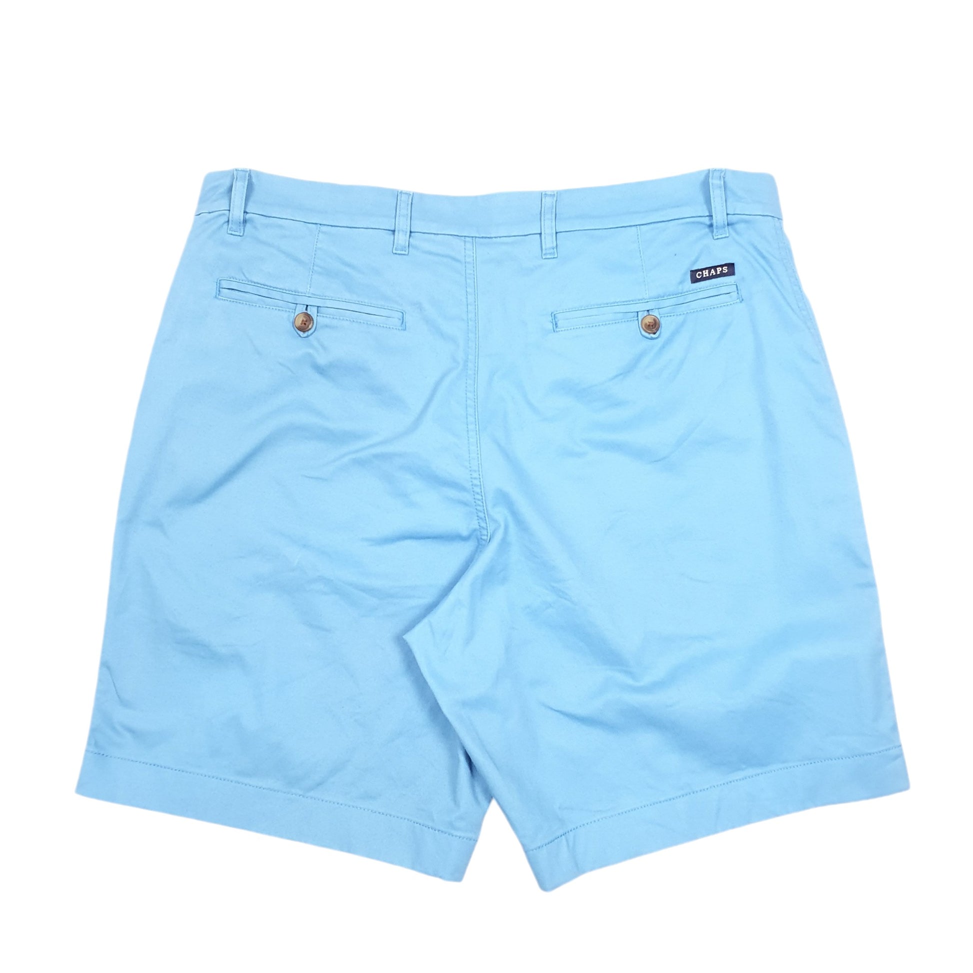 Mens Blue Chaps Stretch Chino Shorts