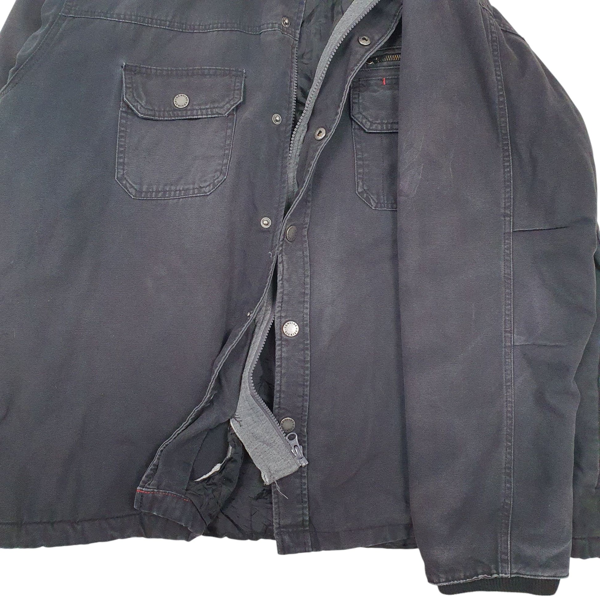 Mens Black Dickies  Crewneck Coat