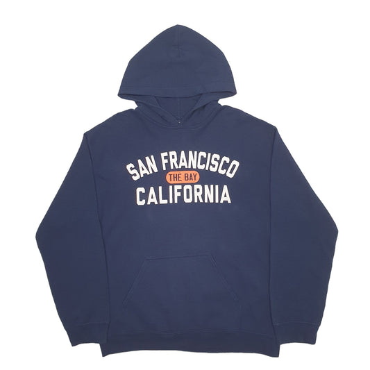 Mens Navy Gildan San Francisco Hoodie Jumper