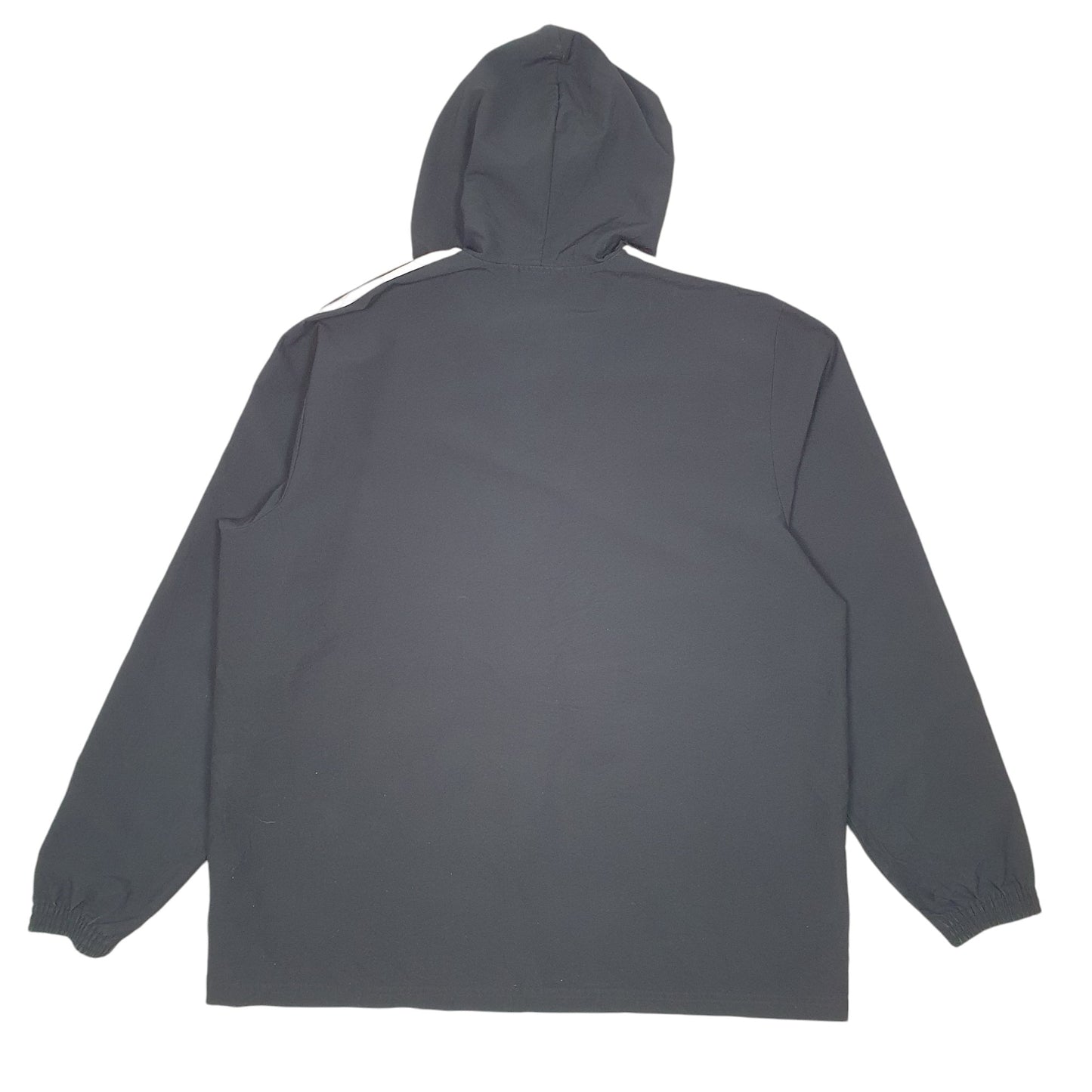 Mens Black Adidas Hooded  Coat