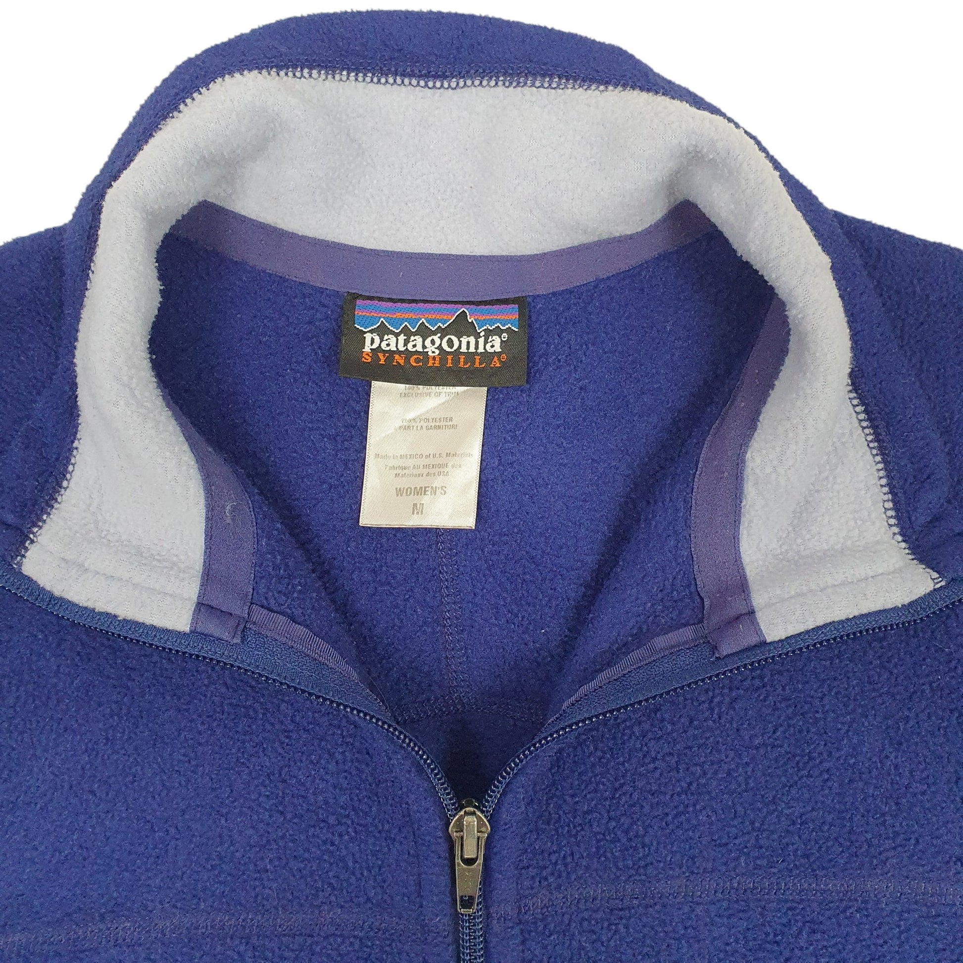 Womens Purple Patagonia Synchilla Vintage 00s 25742 Quarter Zip Jumper