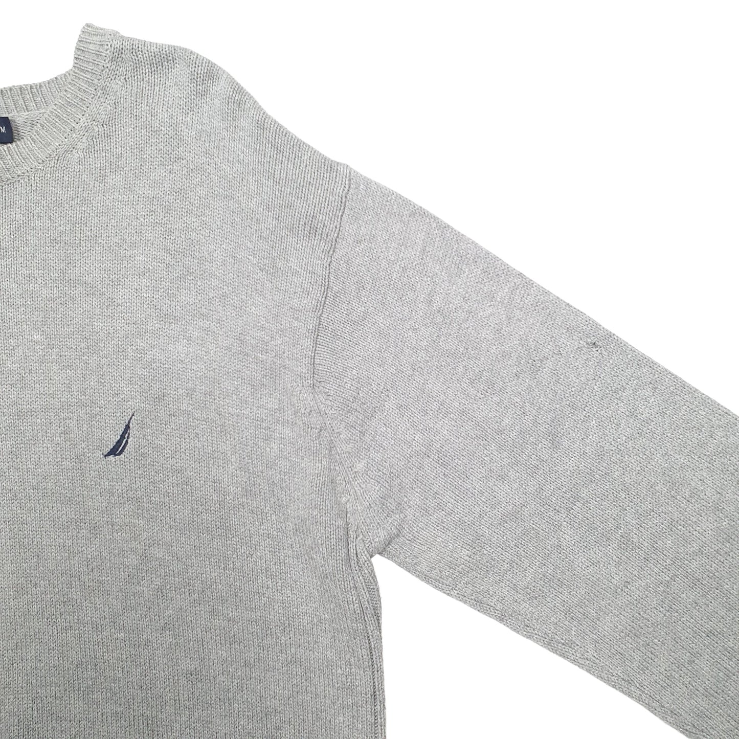 Mens Grey Nautica Knit Crewneck Jumper
