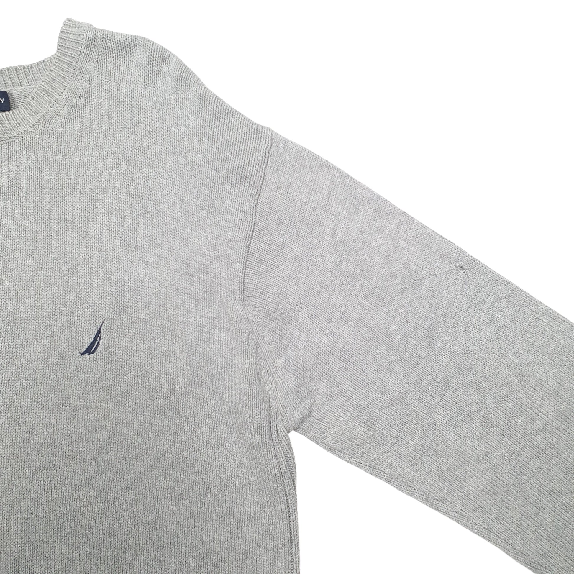 Mens Grey Nautica Knit Crewneck Jumper