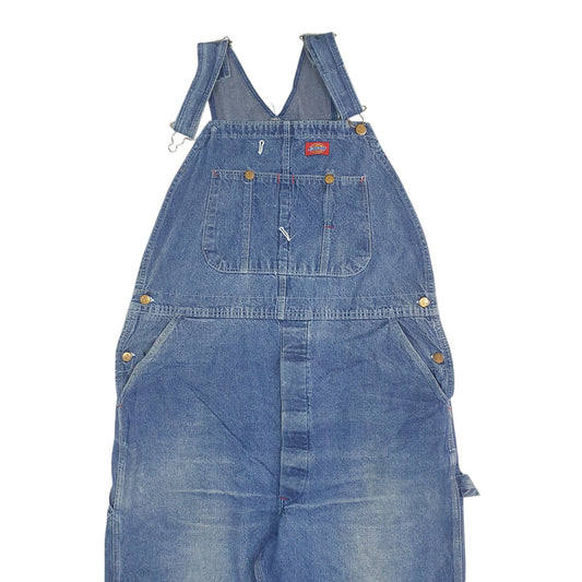 Mens Blue Dickies Denim Overalls Bib Vintage 1990s Dungaree Trousers