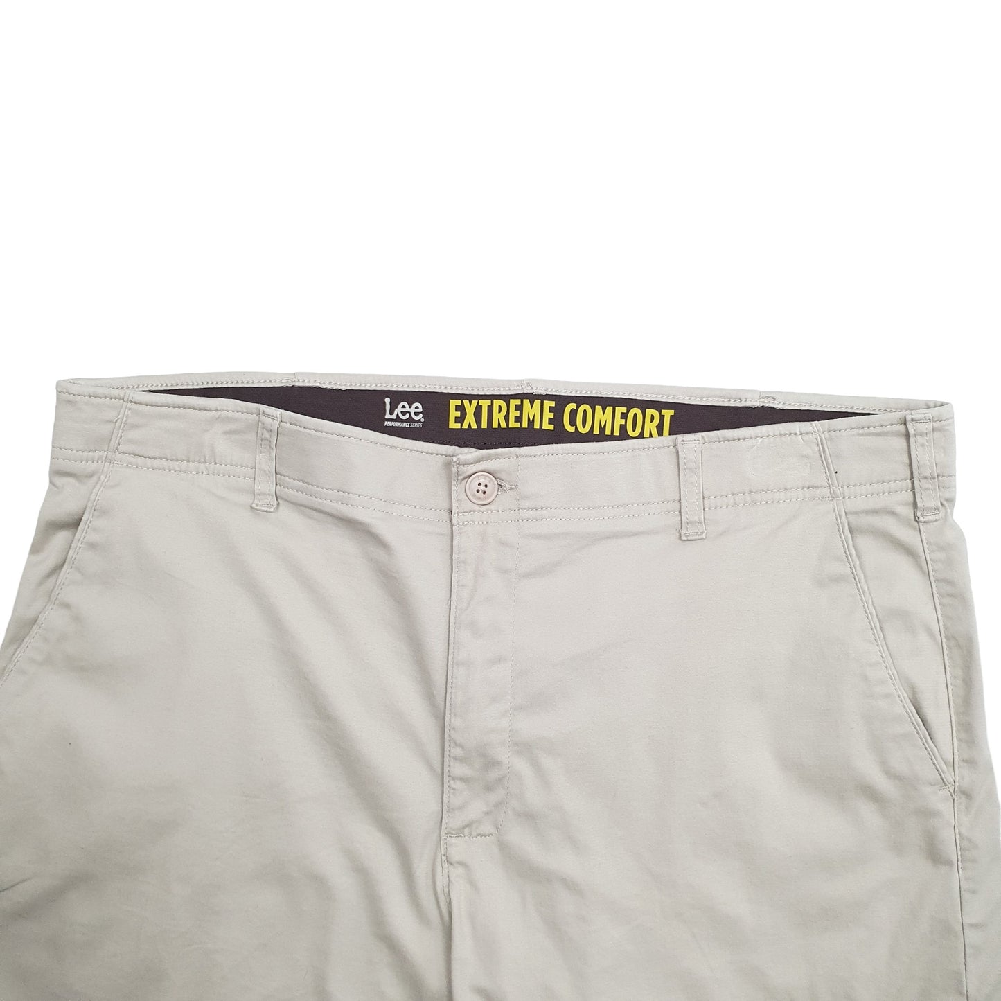 Mens Cream Lee Extreeme Comfort Chino Shorts