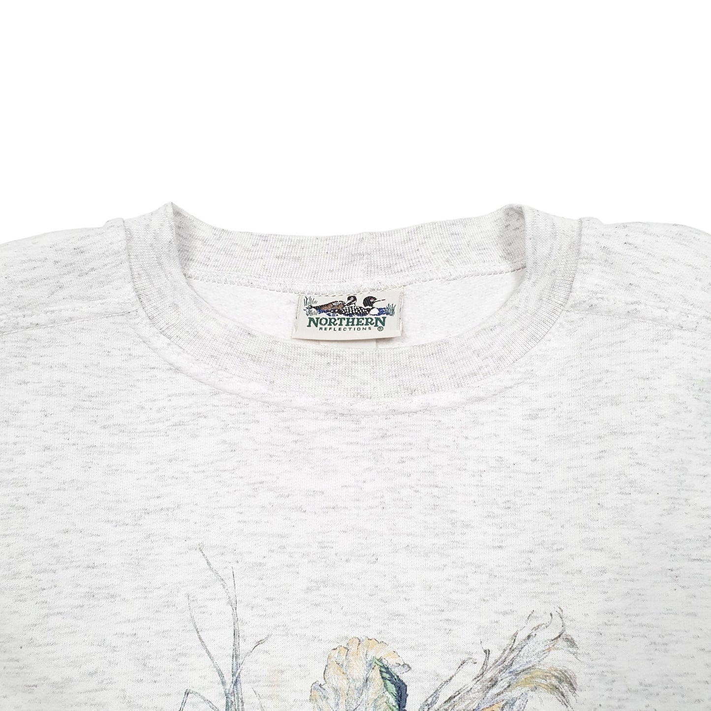 Mens Grey Northern Reflections Vintage 90s Veggie Soup Vegetables Crewneck Jumper