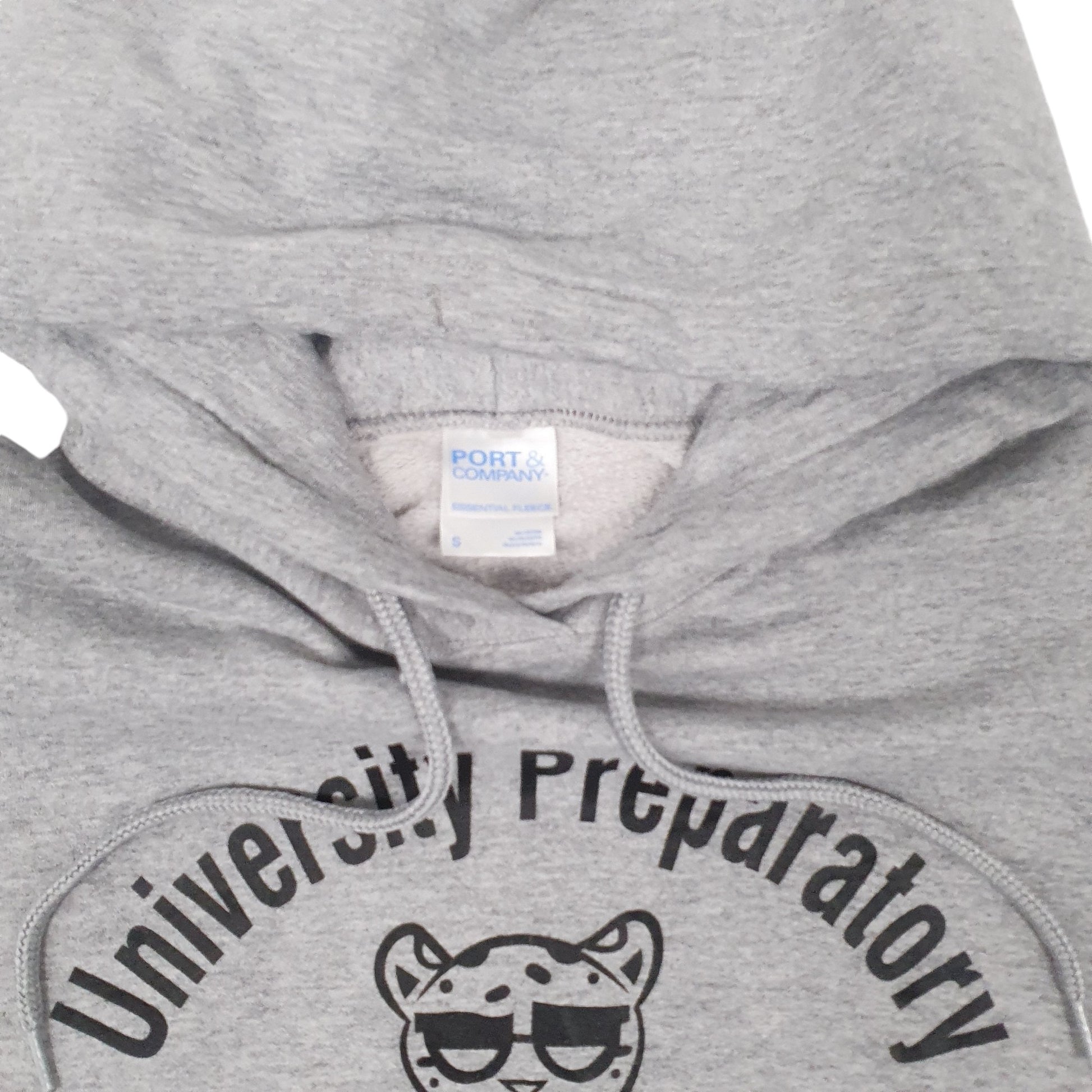 Mens Grey Port & Company University Preparatory Hoodie Jumper