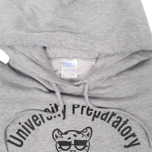 Mens Grey Port & Company University Preparatory Hoodie Jumper