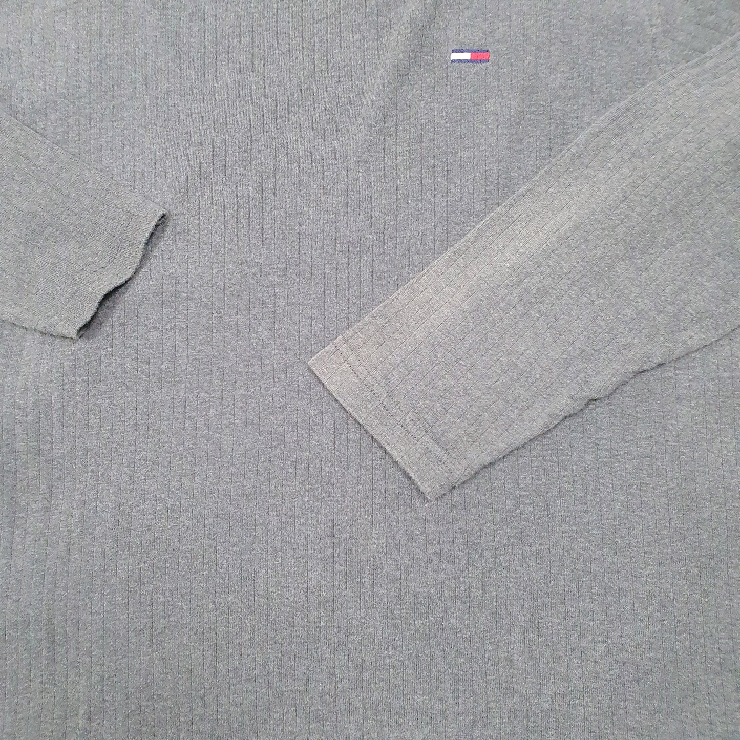 Mens Grey Tommy Hilfiger Knit V Neck Jumper